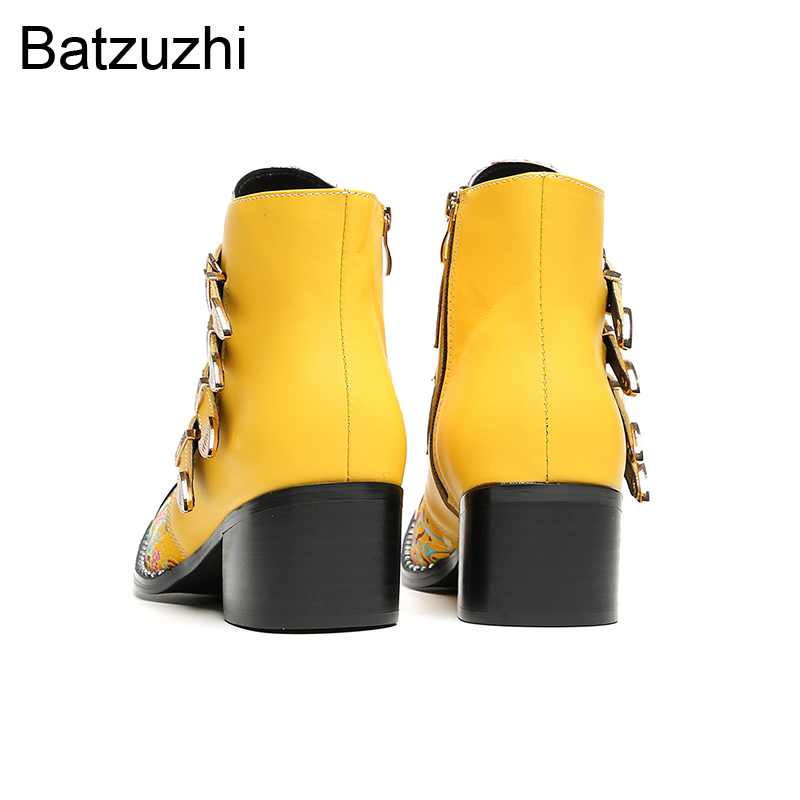 Men'S Fashion For Wedding - Batzuzhi 6.5cm Heels Fashion Yellow Men's