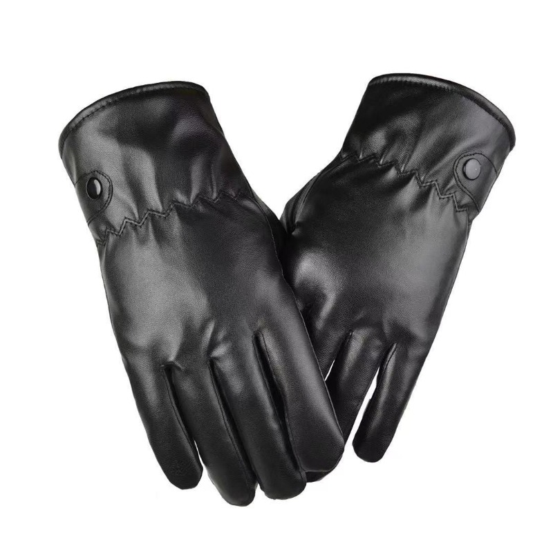 Driving Gloves Leather - Winter Fashion Black PU Leather Gloves