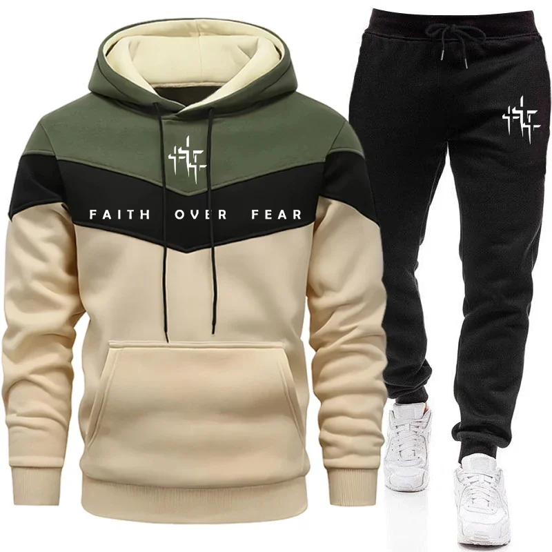 Faith Over Fear Men's Tracksui - Mens Fashion Casual Outfits 评论和价格