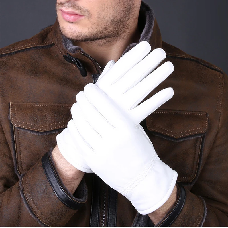 2025 Winter Genuine Leather Wh - Driving Gloves Leather 评论和价格