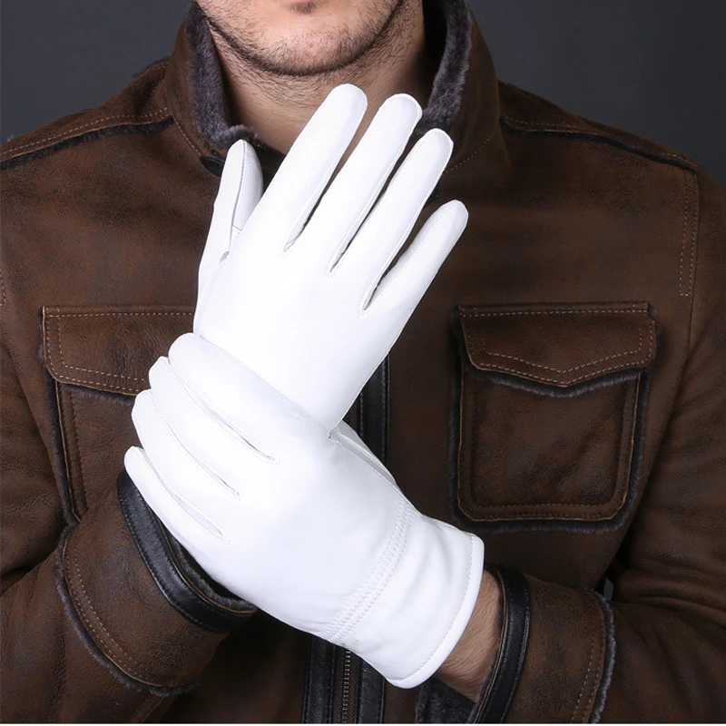 2025 Winter Genuine Leather Wh - Driving Gloves Leather 评论和价格