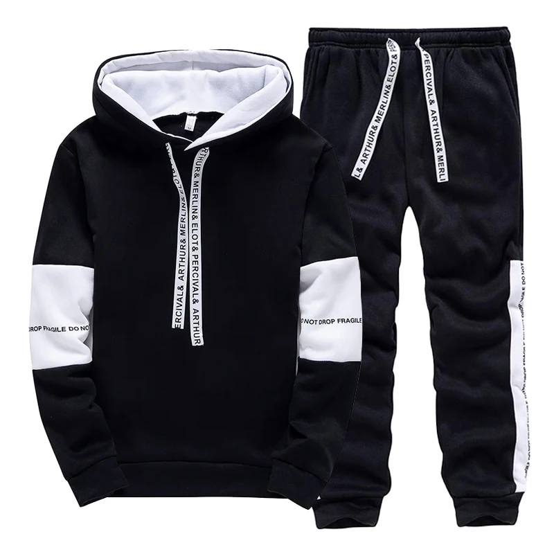 Black White Men's Tracksuit Fa - Men'S Fashion Clothing 评论和价格