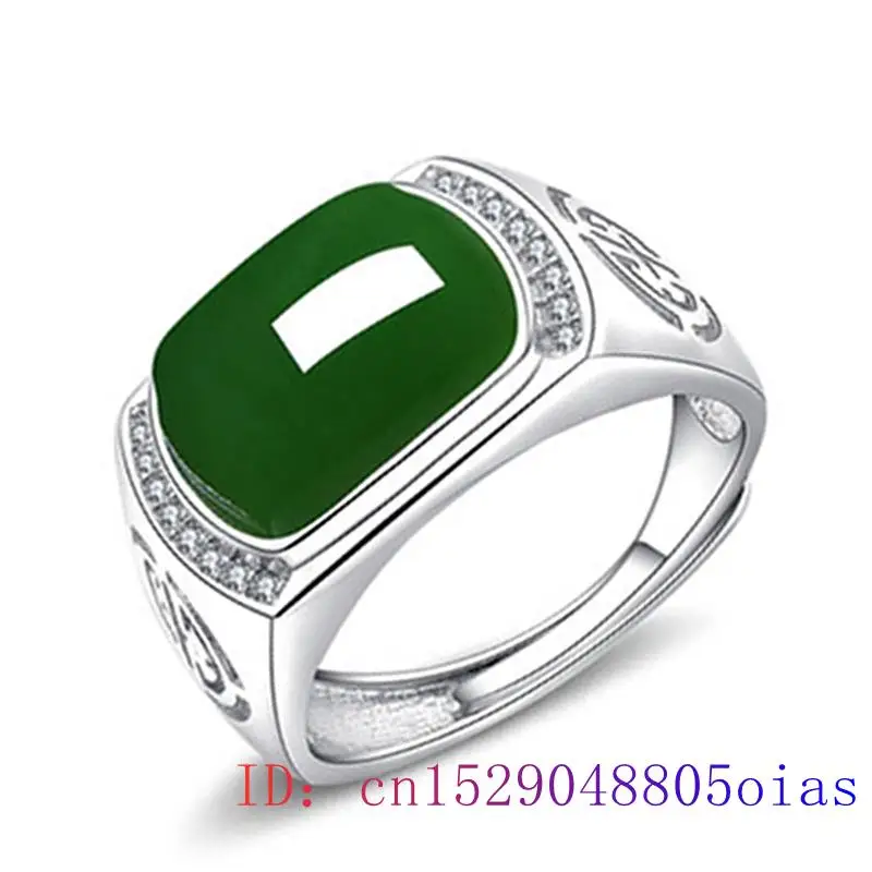 Green Jade Ring Gifts Fashion  - Men'S Fashion For Wedding 评论和价格