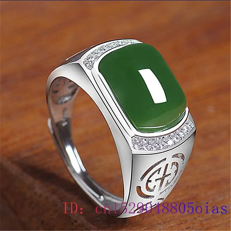 Green Jade Ring Gifts Fashion  - Men'S Fashion For Wedding 评论和价格