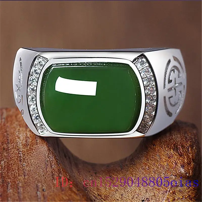 Green Jade Ring Gifts Fashion  - Men'S Fashion For Wedding 评论和价格