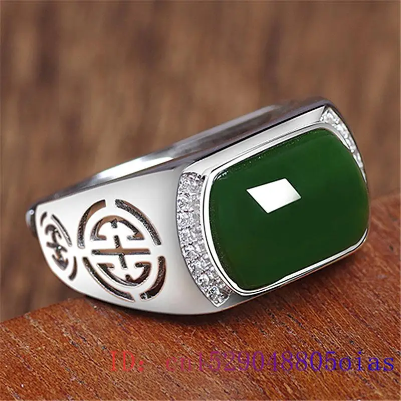 Green Jade Ring Gifts Fashion  - Men'S Fashion For Wedding 评论和价格