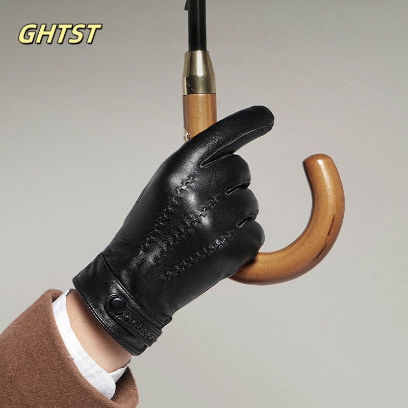 2025 New Men Winter Genuine Le - Driving Gloves Leather 评论和价格