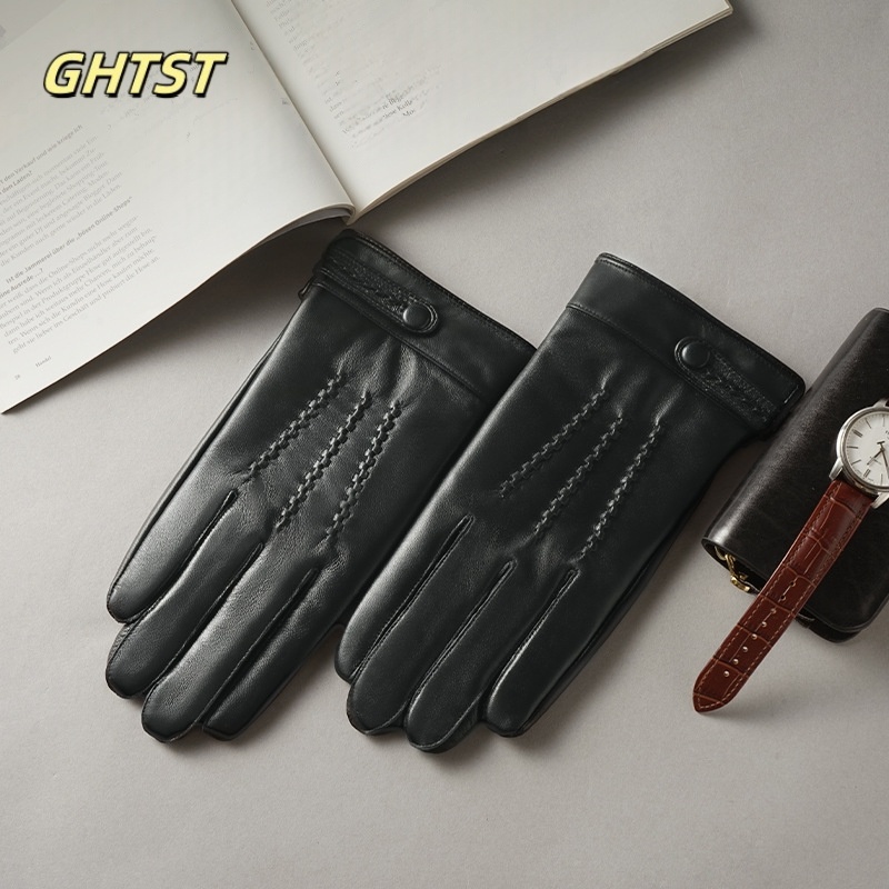 2025 New Men Winter Genuine Le - Driving Gloves Leather 评论和价格