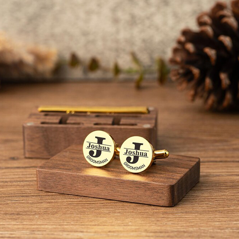Personalized Groomsmen Cufflin - Men'S Fashion For Wedding 评论和价格