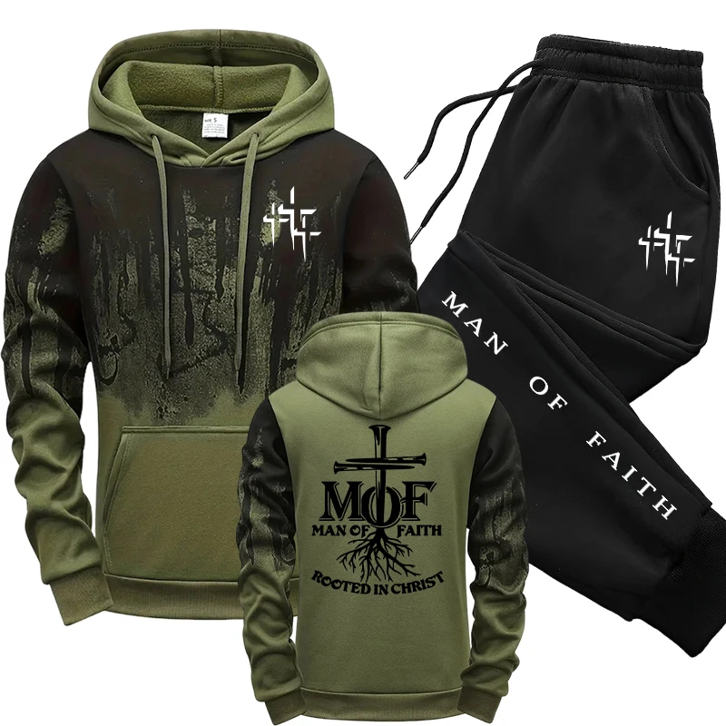 Man of Faith Men's Tracksuit H - Mens Fashion Casual Outfits 评论和价格