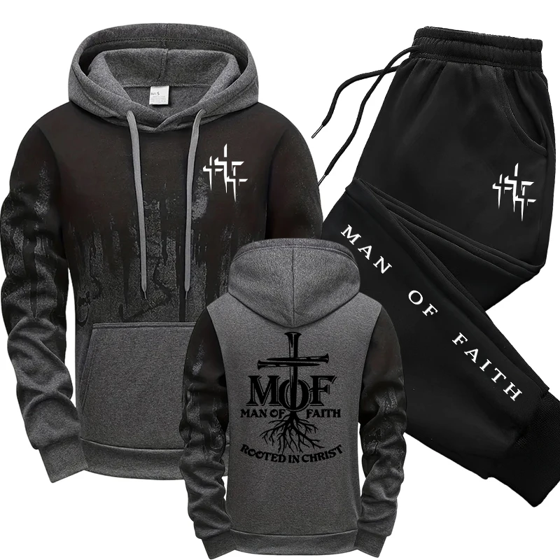 Man of Faith Men's Tracksuit H - Mens Fashion Casual Outfits 评论和价格