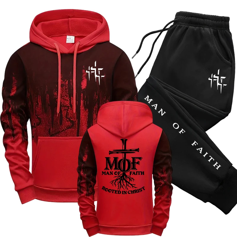 Man of Faith Men's Tracksuit H - Mens Fashion Casual Outfits 评论和价格
