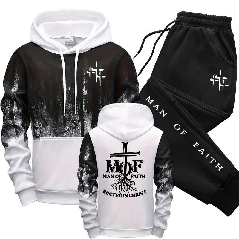 Man of Faith Men's Tracksuit H - Mens Fashion Casual Outfits 评论和价格