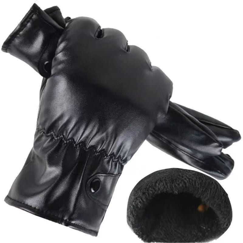 Winter Fashion Black PU Leathe - Driving Gloves Leather 评论和价格