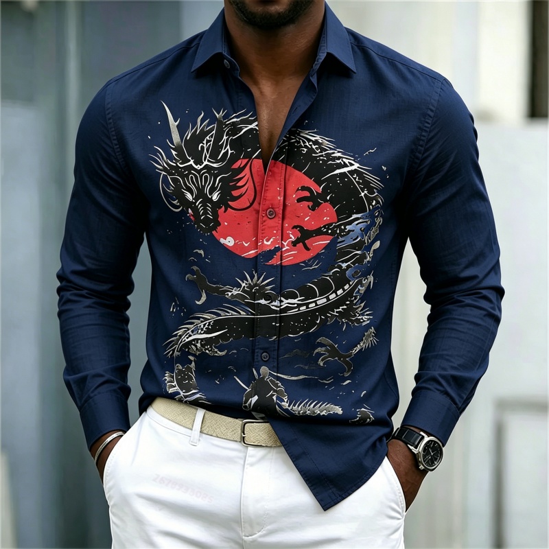 2026 New Men's Shirt White Bla - Mens Fashion Casual Outfits 评论和价格