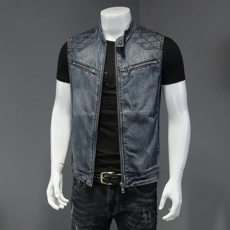 Pop Spring Autumn New Fashion  - Men'S Fashion Vest With Jeans 评论和价格