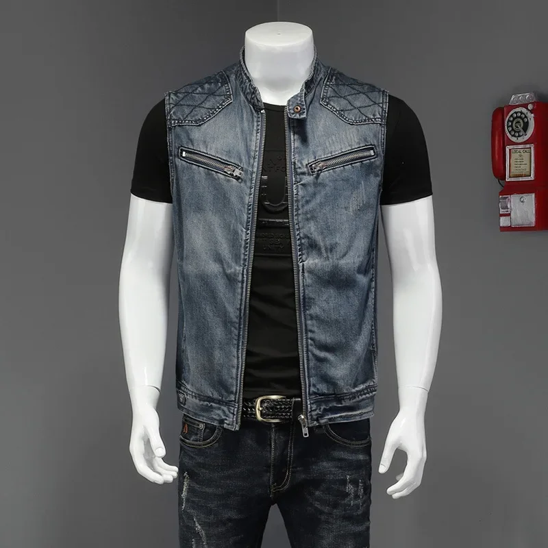 Pop Spring Autumn New Fashion  - Men'S Fashion Vest With Jeans 评论和价格