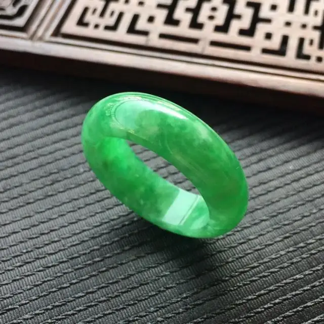 Natural Green Jade Ring Jadeit - Men'S Fashion For Wedding 评论和价格