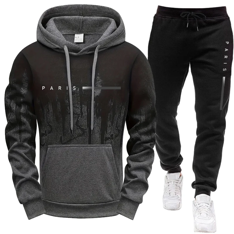 Men's Set/Hoodie/Pants Paris N - Mens Fashion Casual Outfits 评论和价格