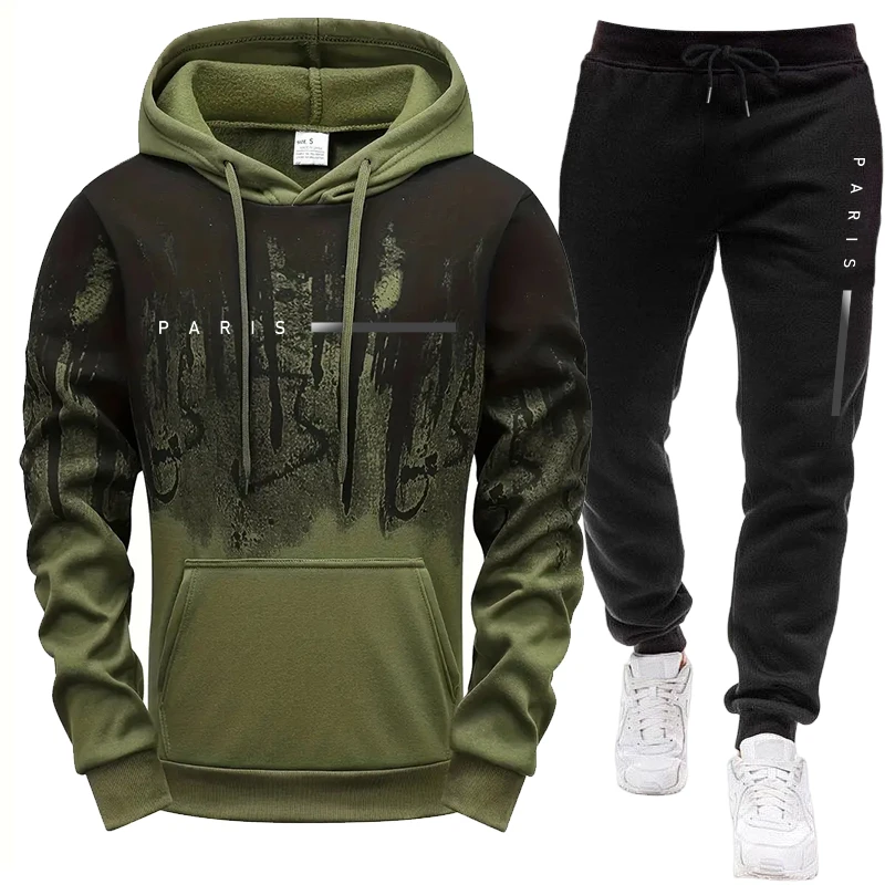 Men's Set/Hoodie/Pants Paris N - Mens Fashion Casual Outfits 评论和价格