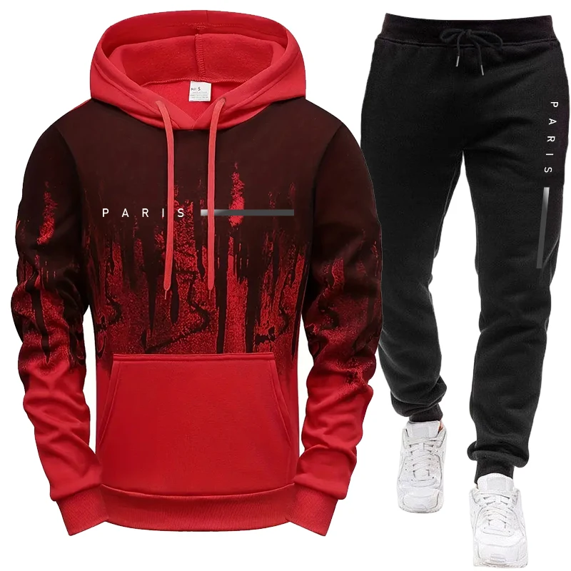 Men's Set/Hoodie/Pants Paris N - Mens Fashion Casual Outfits 评论和价格