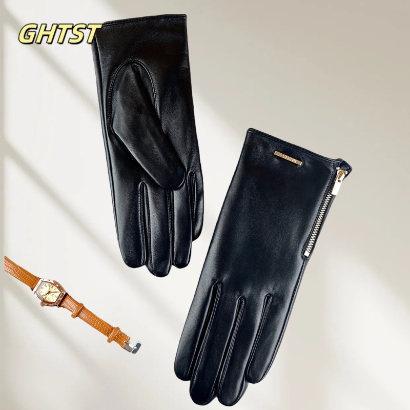 Fashion Real Sheepskin Motorcy - Driving Gloves Leather 评论和价格